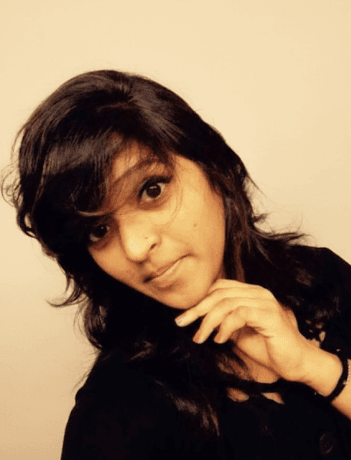 Smiling woman getting beauty treatment